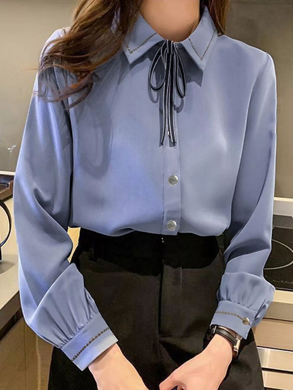 Bow Tie Long-Sleeve Shirt