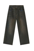 Wide Leg Men's Jeans with Pockets