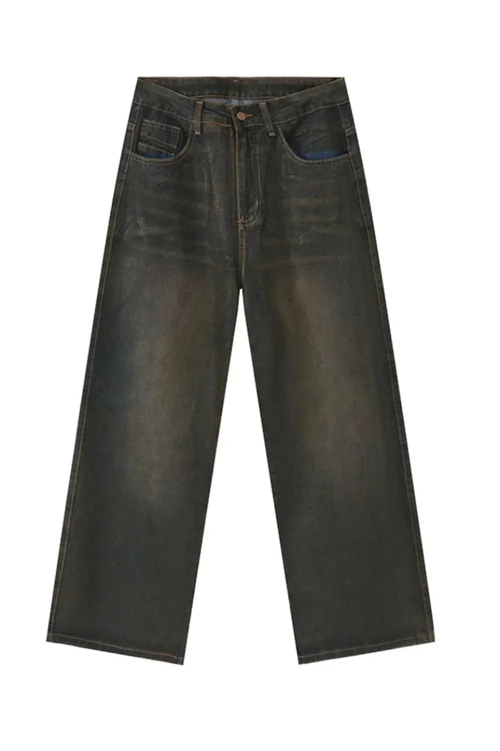 Wide Leg Men's Jeans with Pockets
