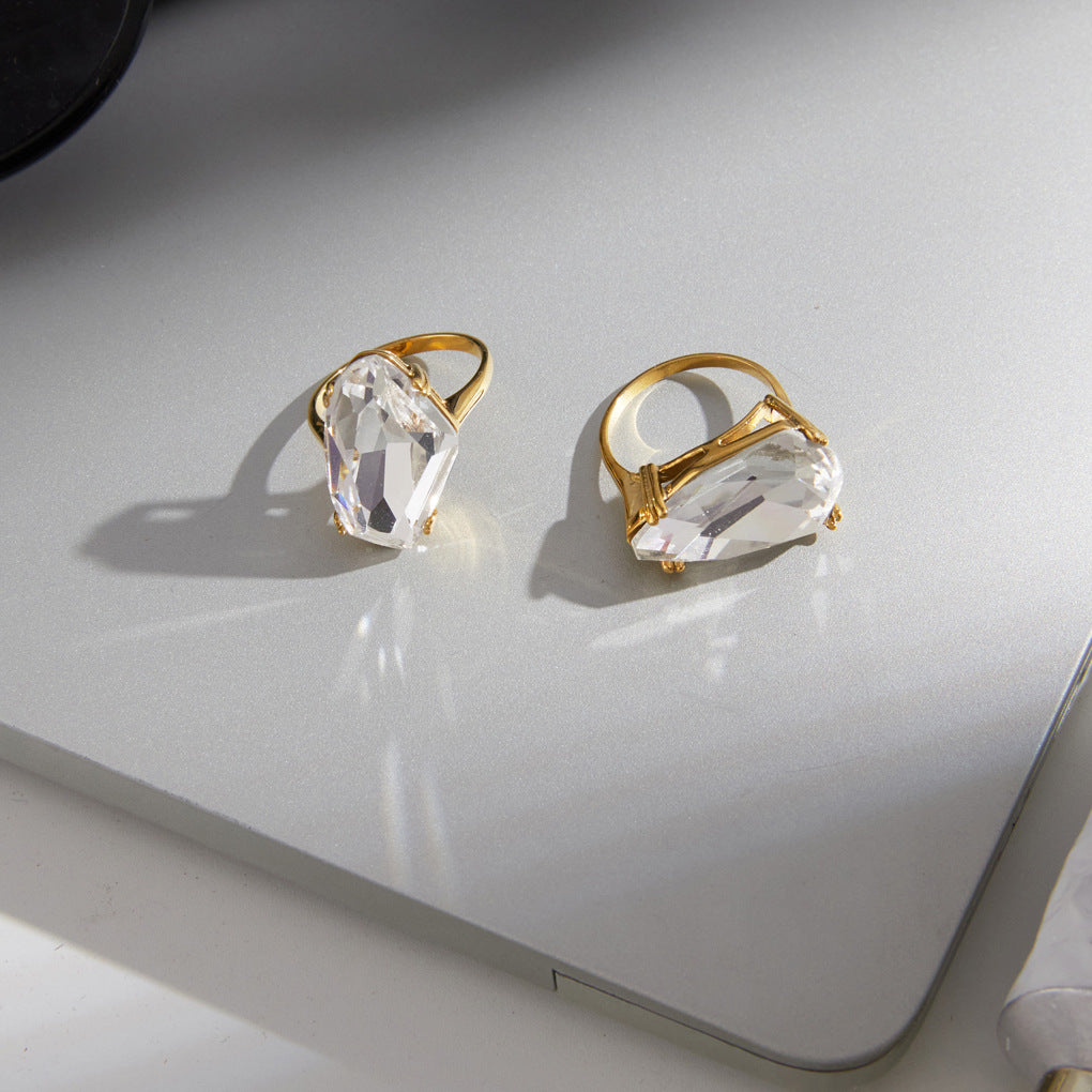 Glass Statement Ring Collection