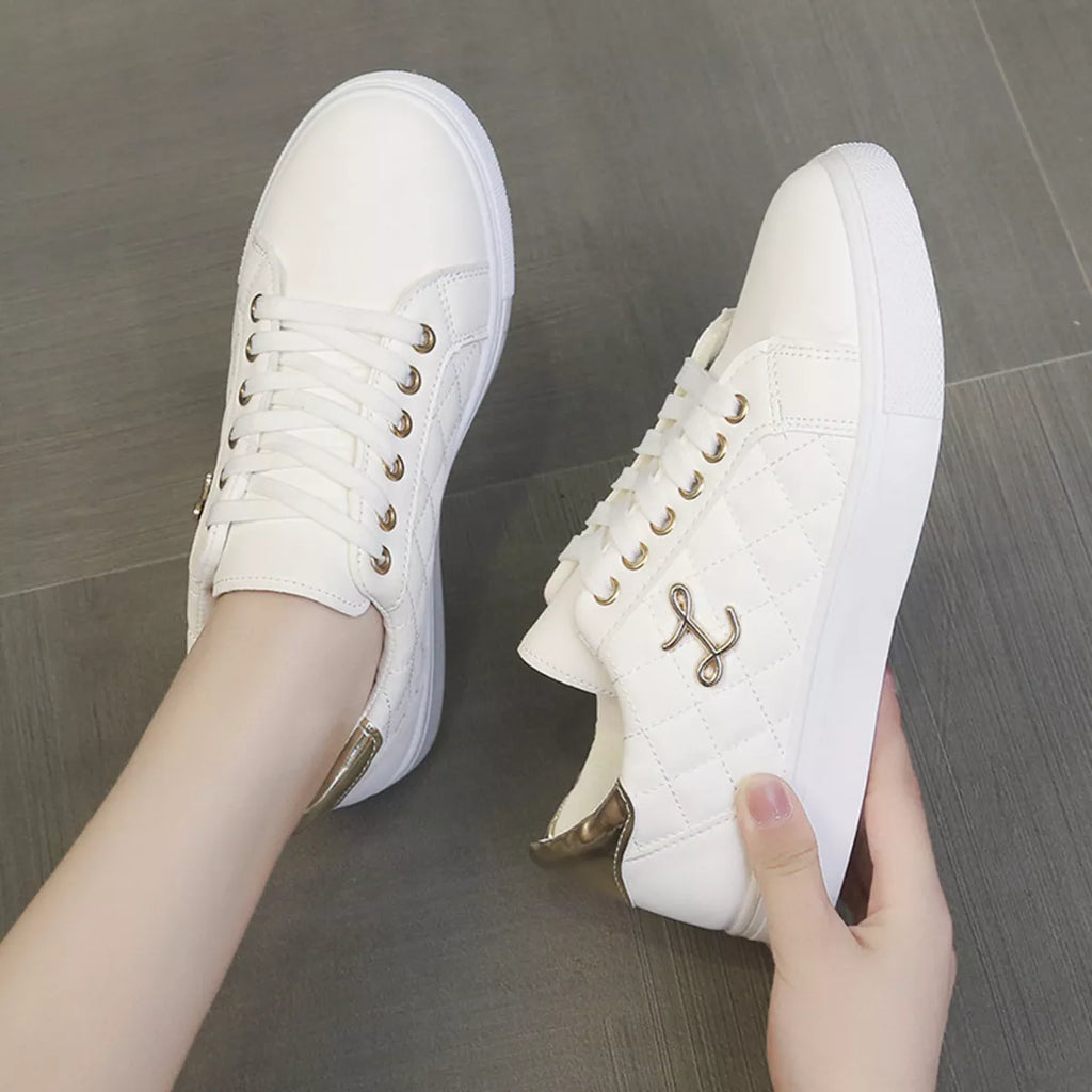 Round Toe Lace Up Sneakers