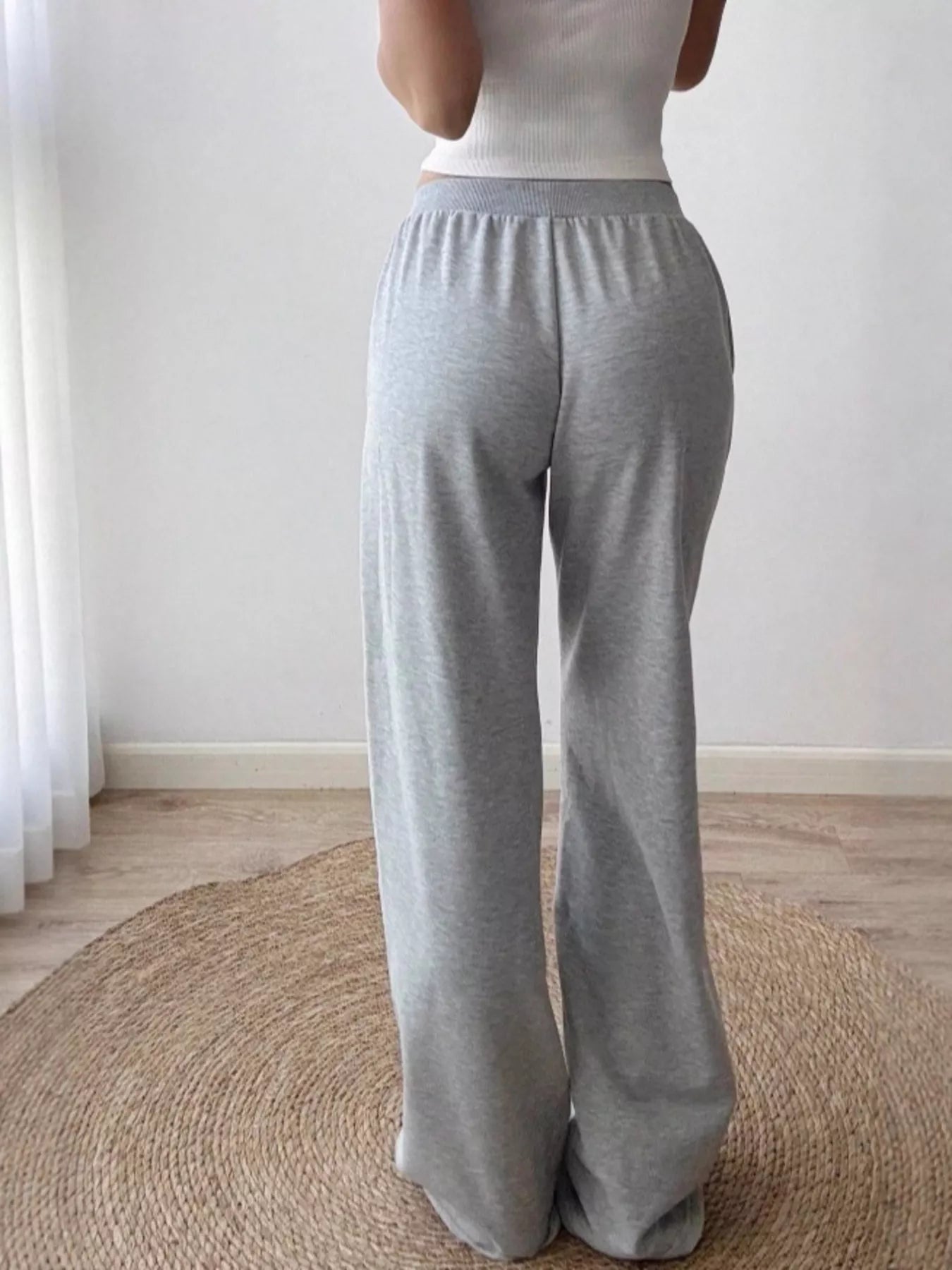 Drawstring Wide Leg Pants