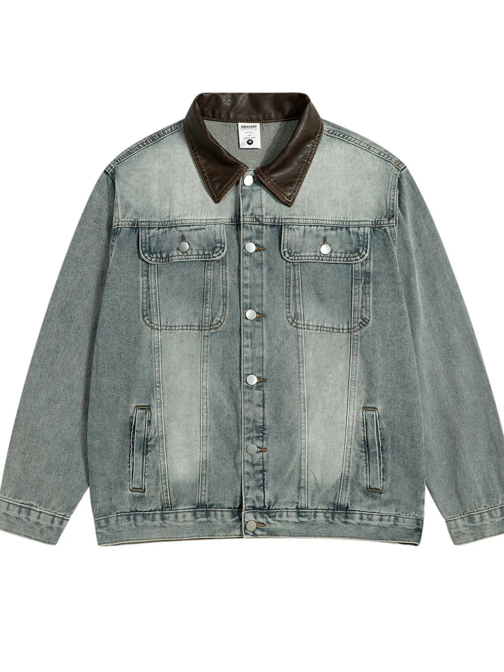 Men's Button Up Long Sleeve Denim Jacket