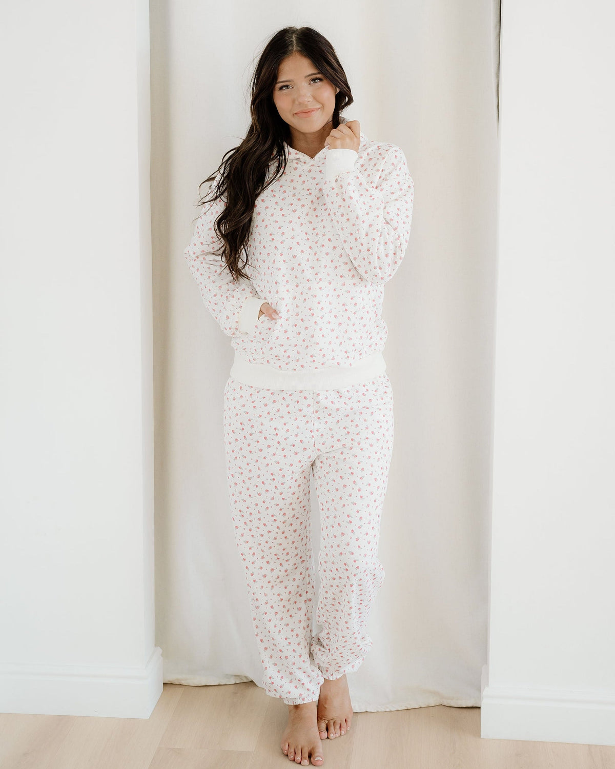 Rose Hoodie Sheath Sweatpants Set