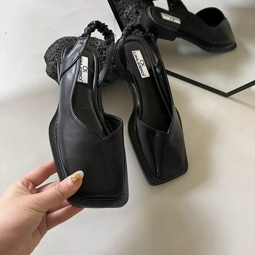 Square Toe Flats Sandals
