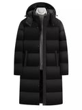 Men's Full Size Longline Hooded Down Coat Plus Size