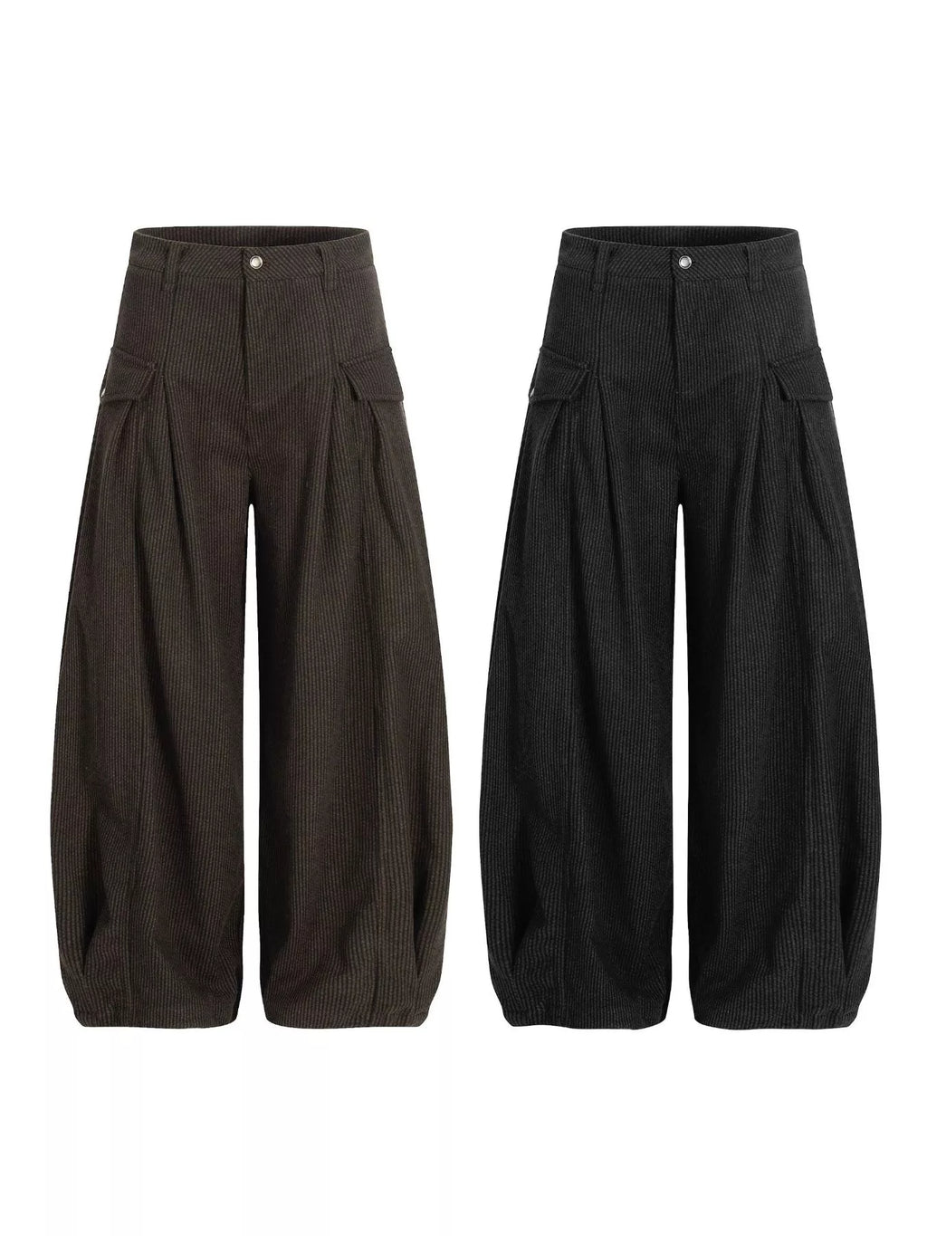 Men's Wide Leg Pleated Pants