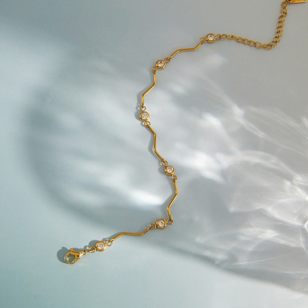 Zircon Chain Bracelet Collection