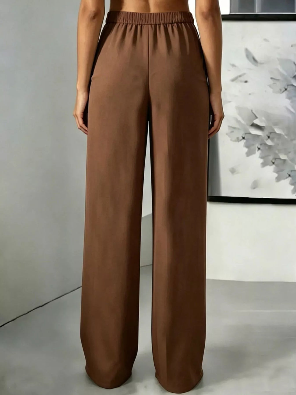 High-Waisted Pleated Wide-Leg Pants