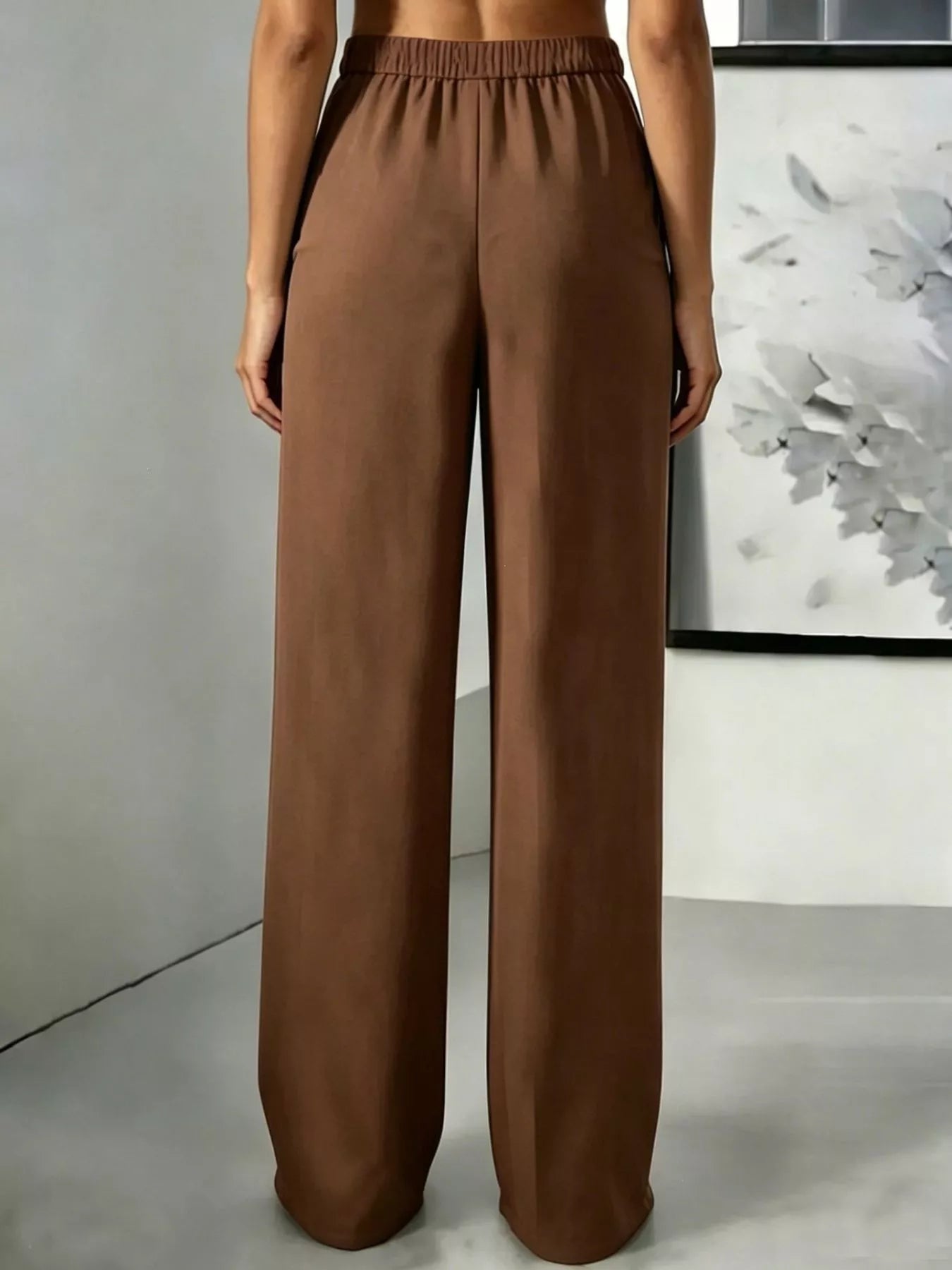 High-Waisted Pleated Wide-Leg Pants