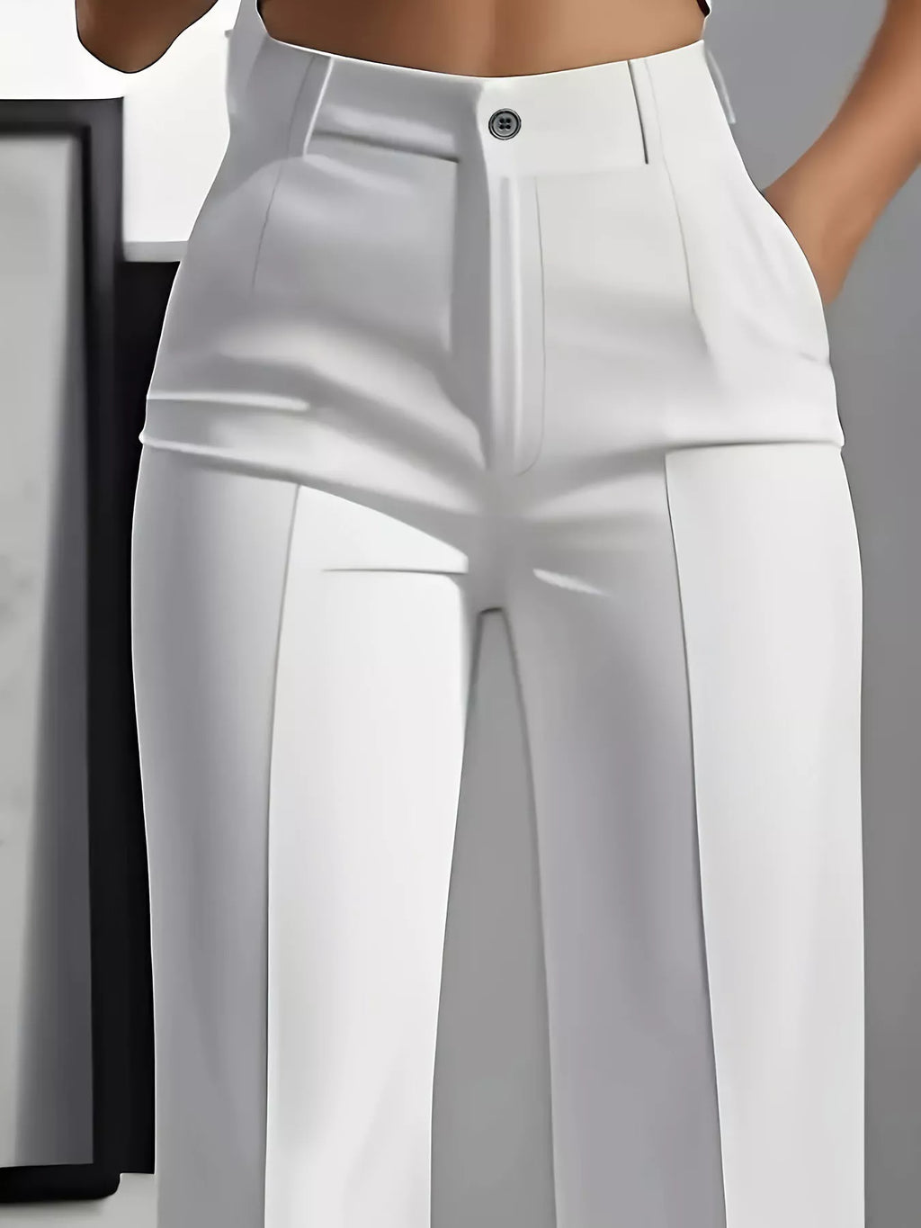 Full Size High-Waisted Wide-Leg Pants Plus Size