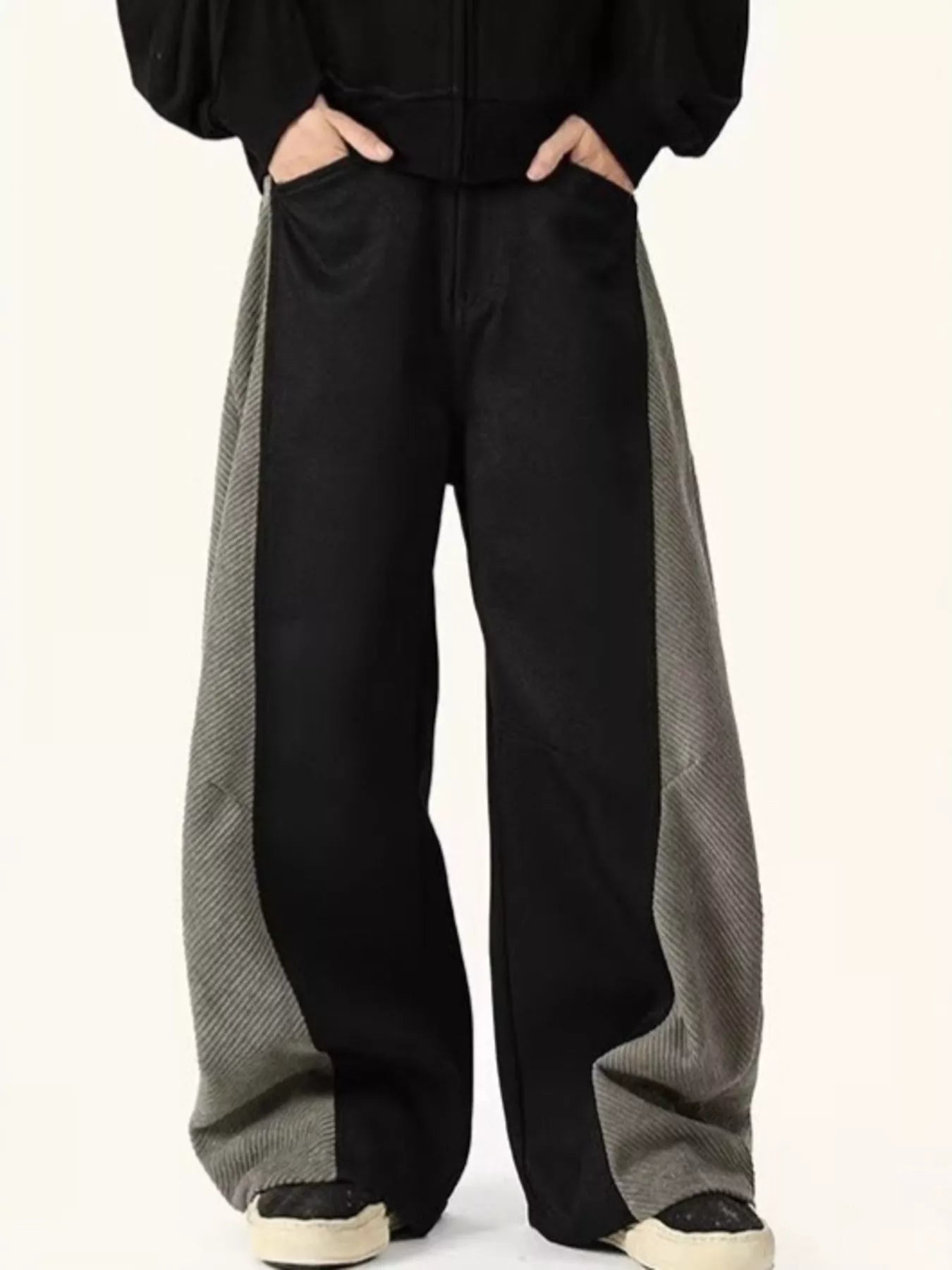 Men's Plus Size Contrast Relaxed Fit Pants