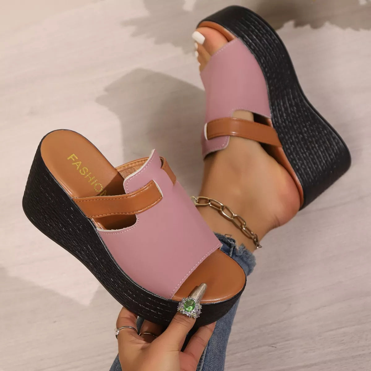 Open Toe Platform Wedge Sandals