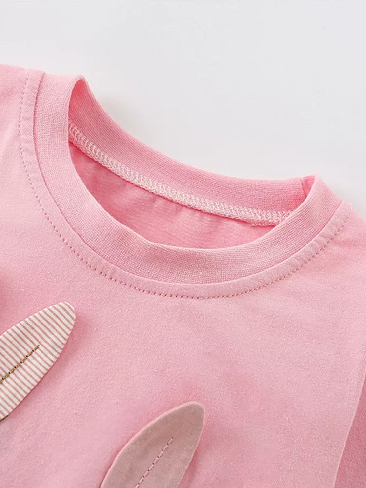 Children's Bunny Applique Long Sleeve T-Shirt