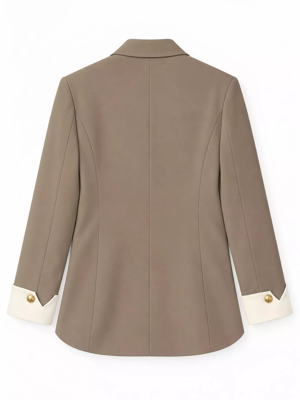 Full Size Single-Breasted Blazer with Gold Button Accents Plus Size