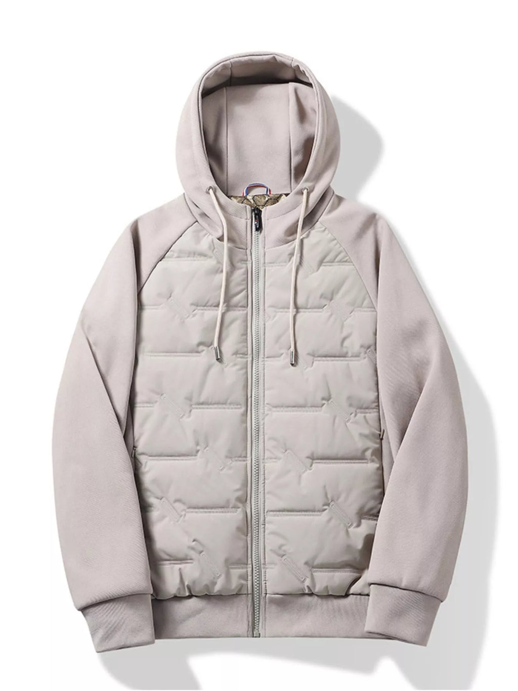 Men's Plus Size Hooded Padded Front Zip-Up Jacket