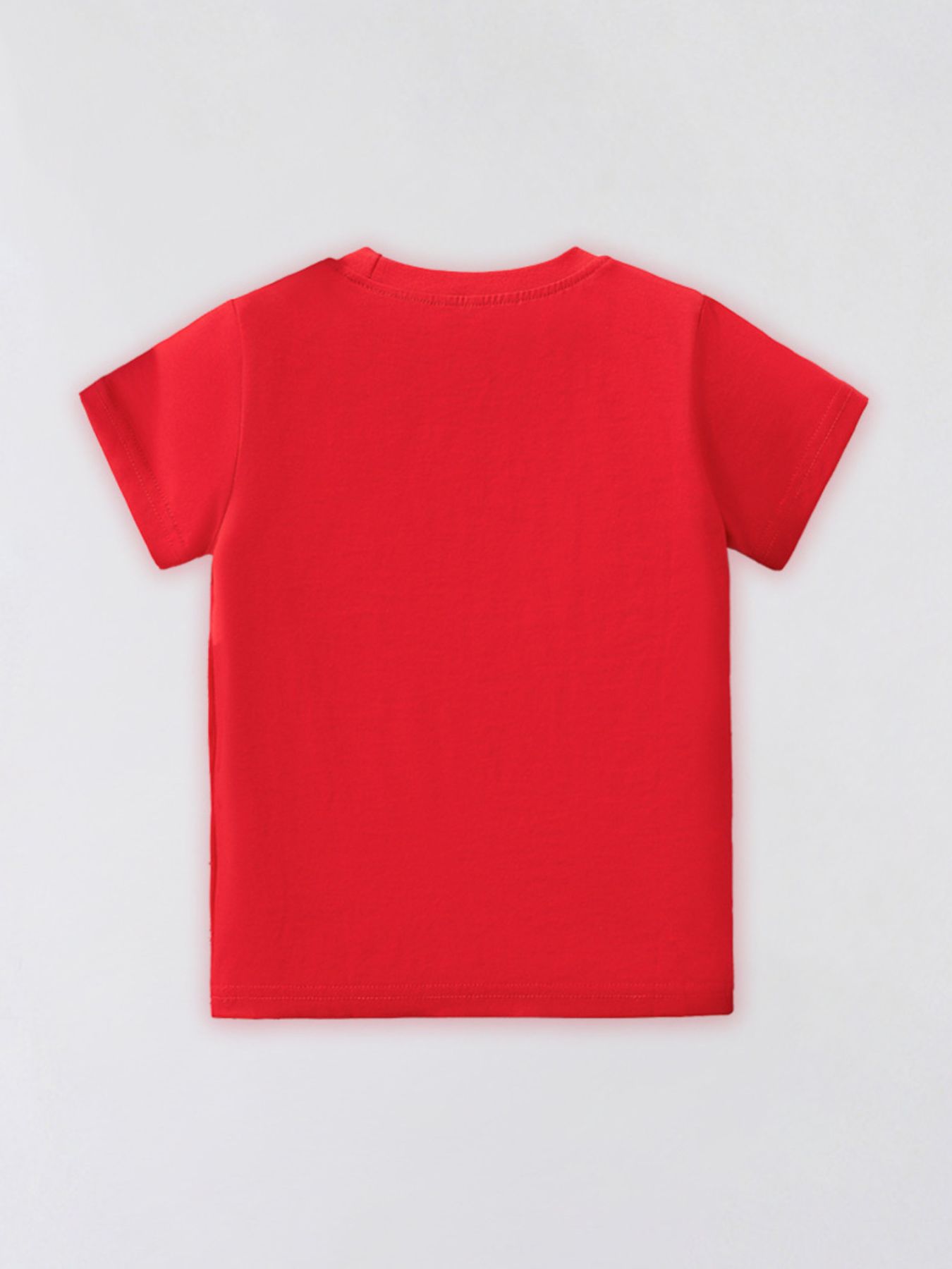 Children's Cartoon Construction Vehicle Print Short Sleeve T-Shirt