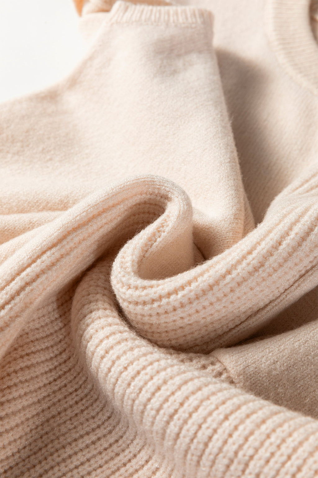 Solid Knit Patch Pocket Crewneck Sweater