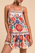 Floral Print Sleeveless Mini Dress