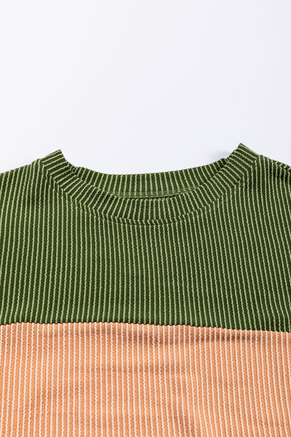 Colorblock Ribbed Long Sleeve Top