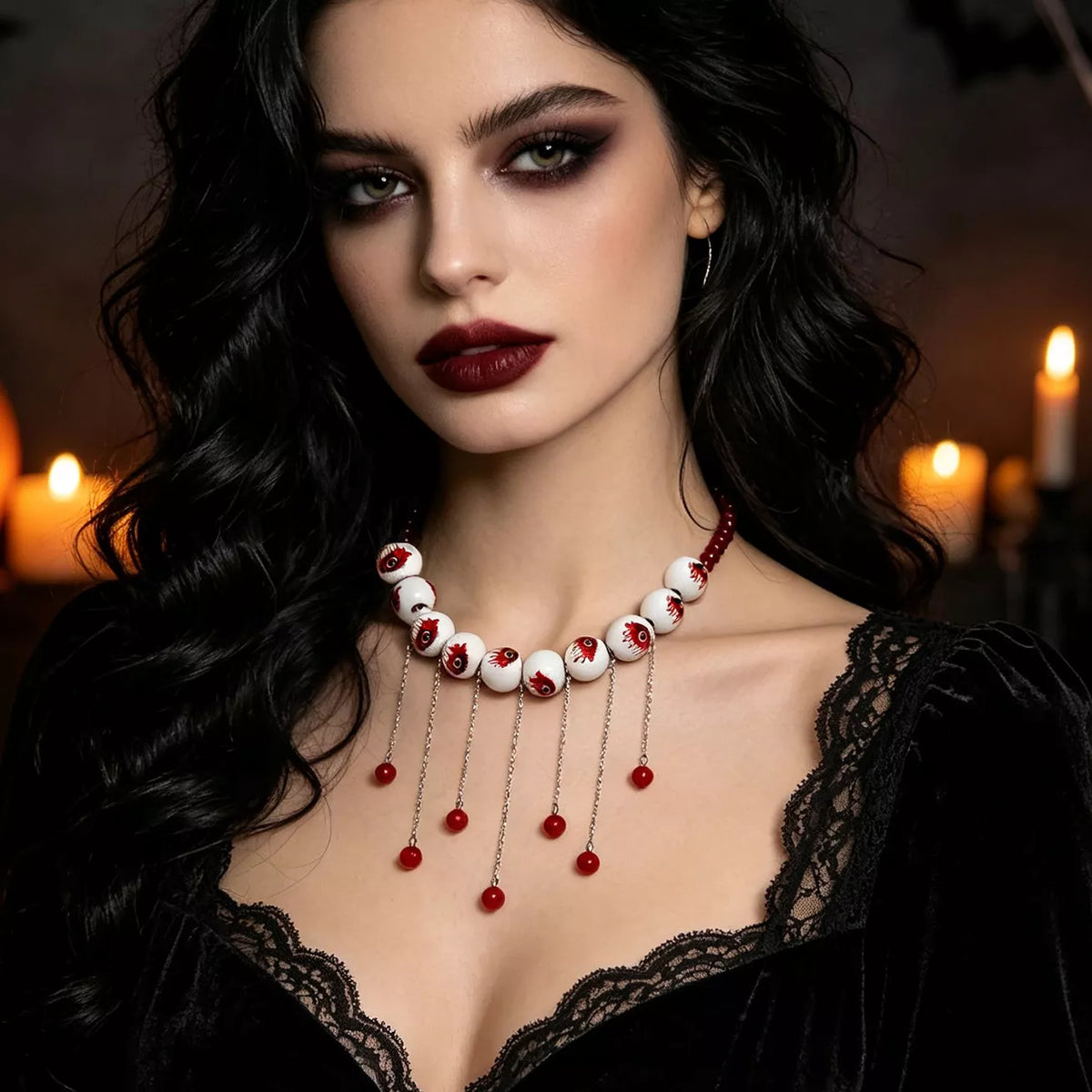 Halloween Gothic Eyeball Necklace