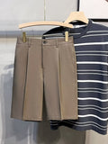 Men's Full Size Pleated Front Casual Shorts Plus Size