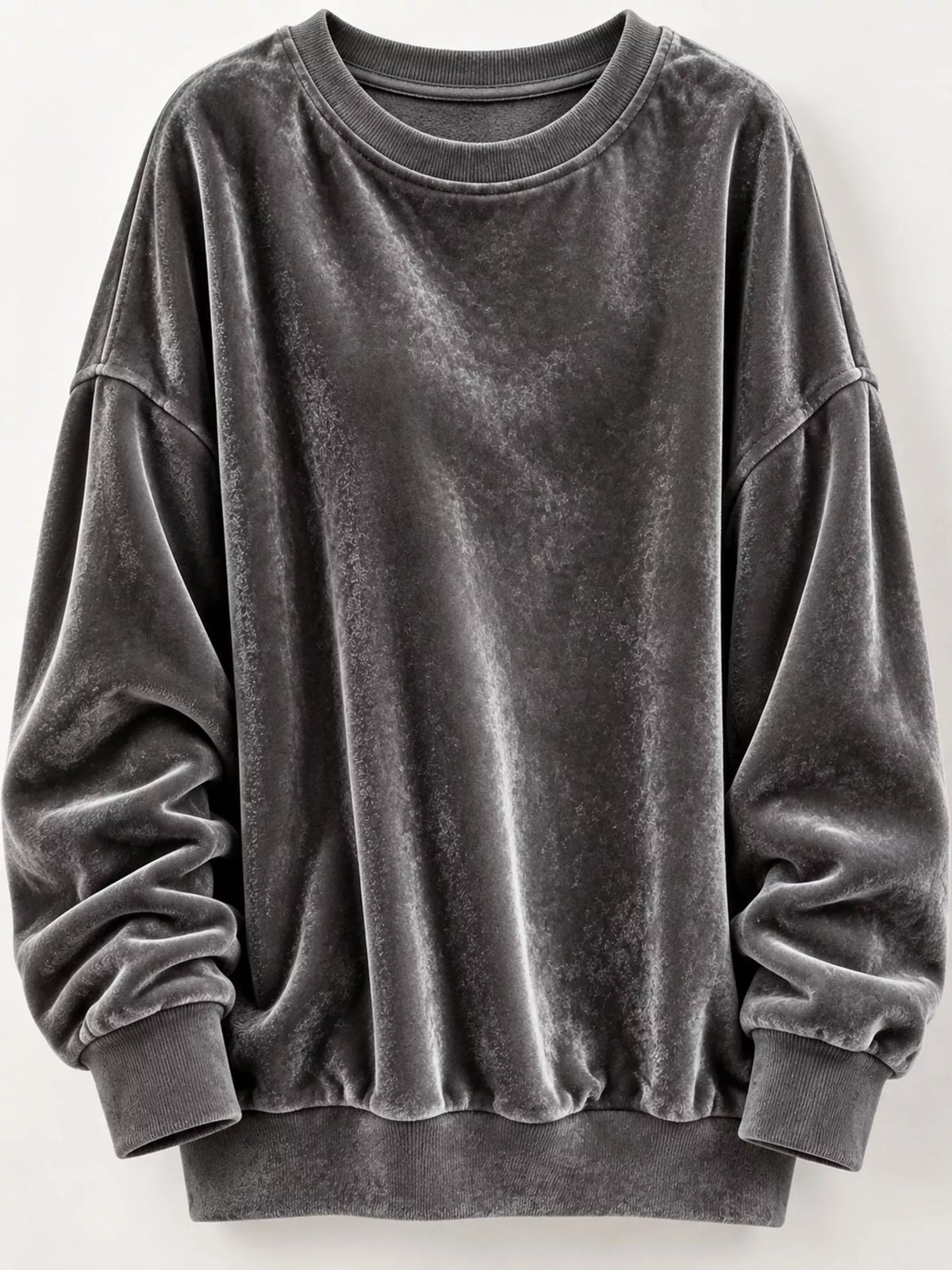 Full Size Crew Neck Drop Shoulder Sweatshirt Plus Size
