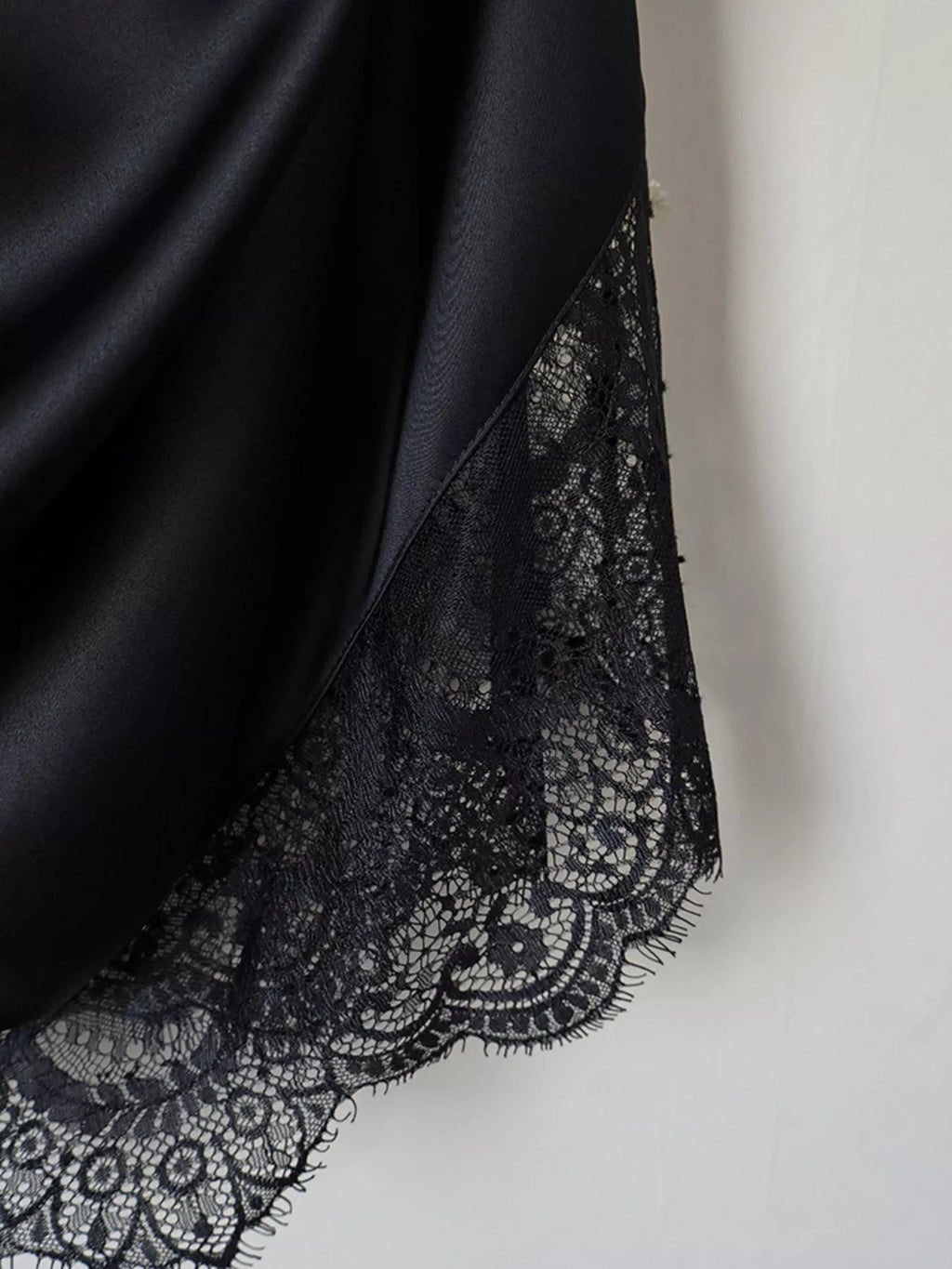 Satin Mini Dress with Lace Detachable Cape