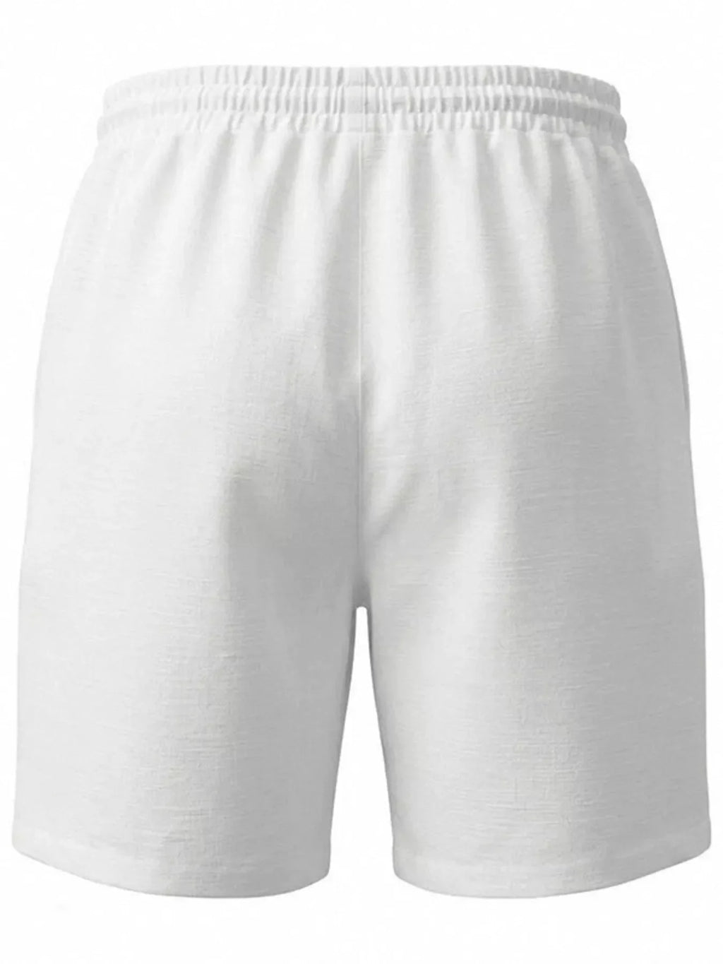 Men's Full Size Linen Blend Drawstring Shorts Plus Size