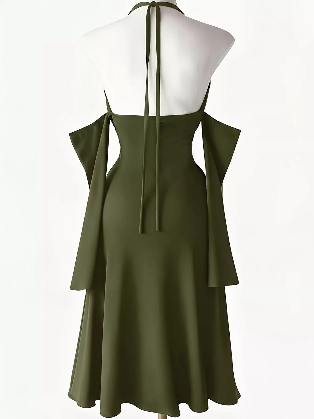 Halter Neck High-Slit Bodycon Dress