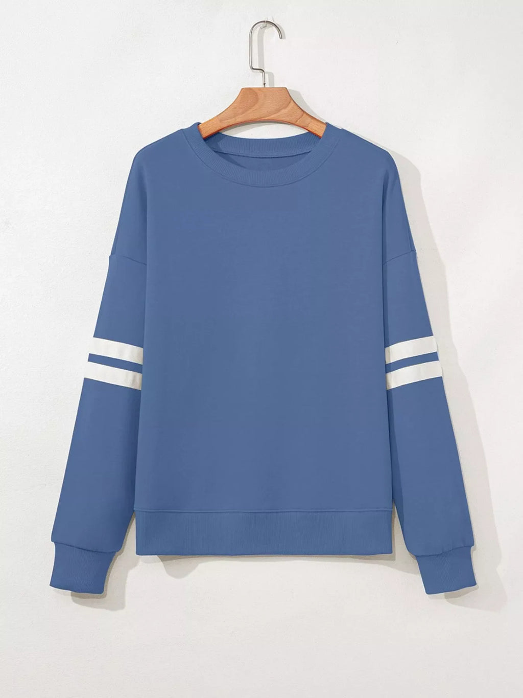 Striped Dropped Shoulder Sweatshirt