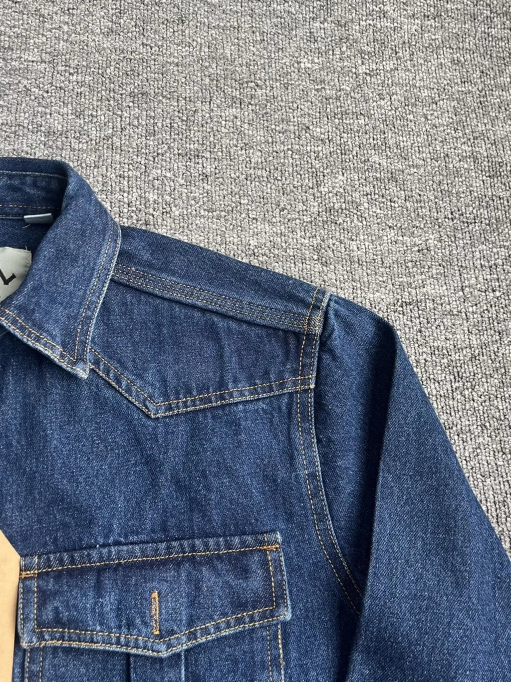 Men's Plus Size Button Up Washed Denim Shirt