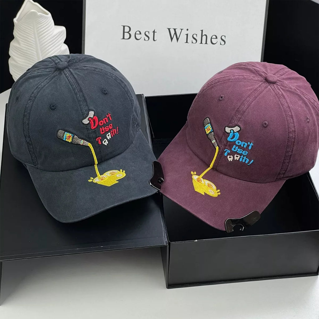Embroidered Cartoon Baseball Cap