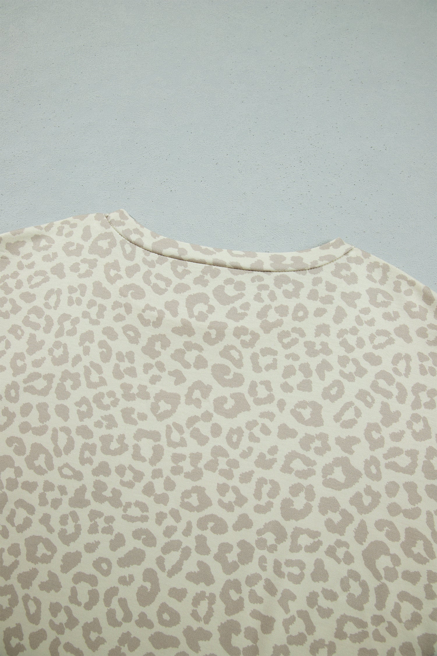 Pink Leopard Print Varsity Striped Detail 3/4 Sleeve Top Shift Pant Set