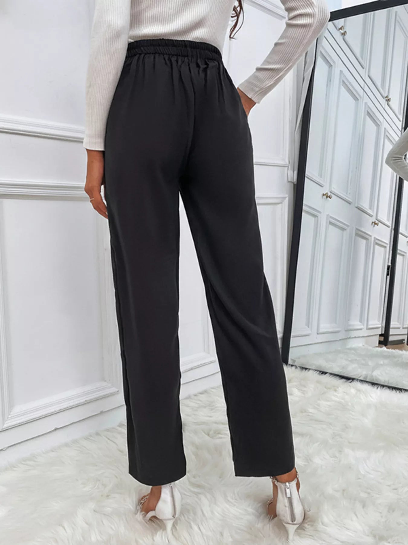 High Waist Wide Leg Pants