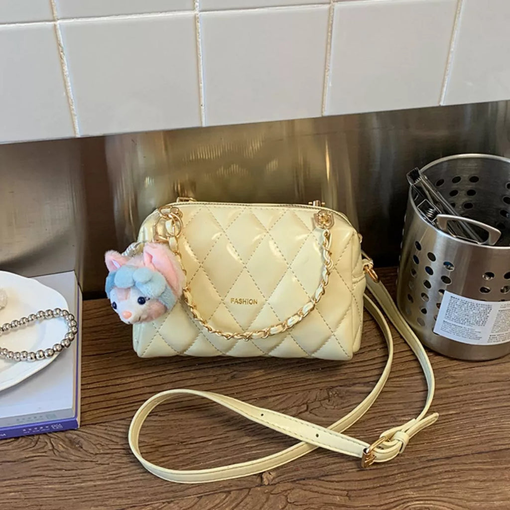 Quilted Chain Strap Crossbody Bag