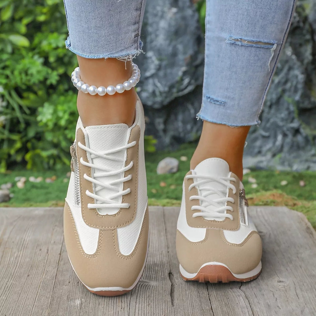 Round Toe Lace Up Sneakers
