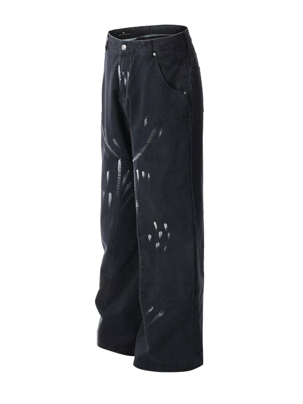 Men's Paint Splatter Wide-Leg Pants