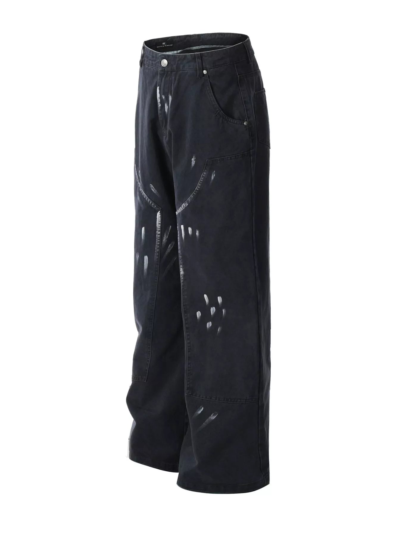 Men's Paint Splatter Wide-Leg Pants