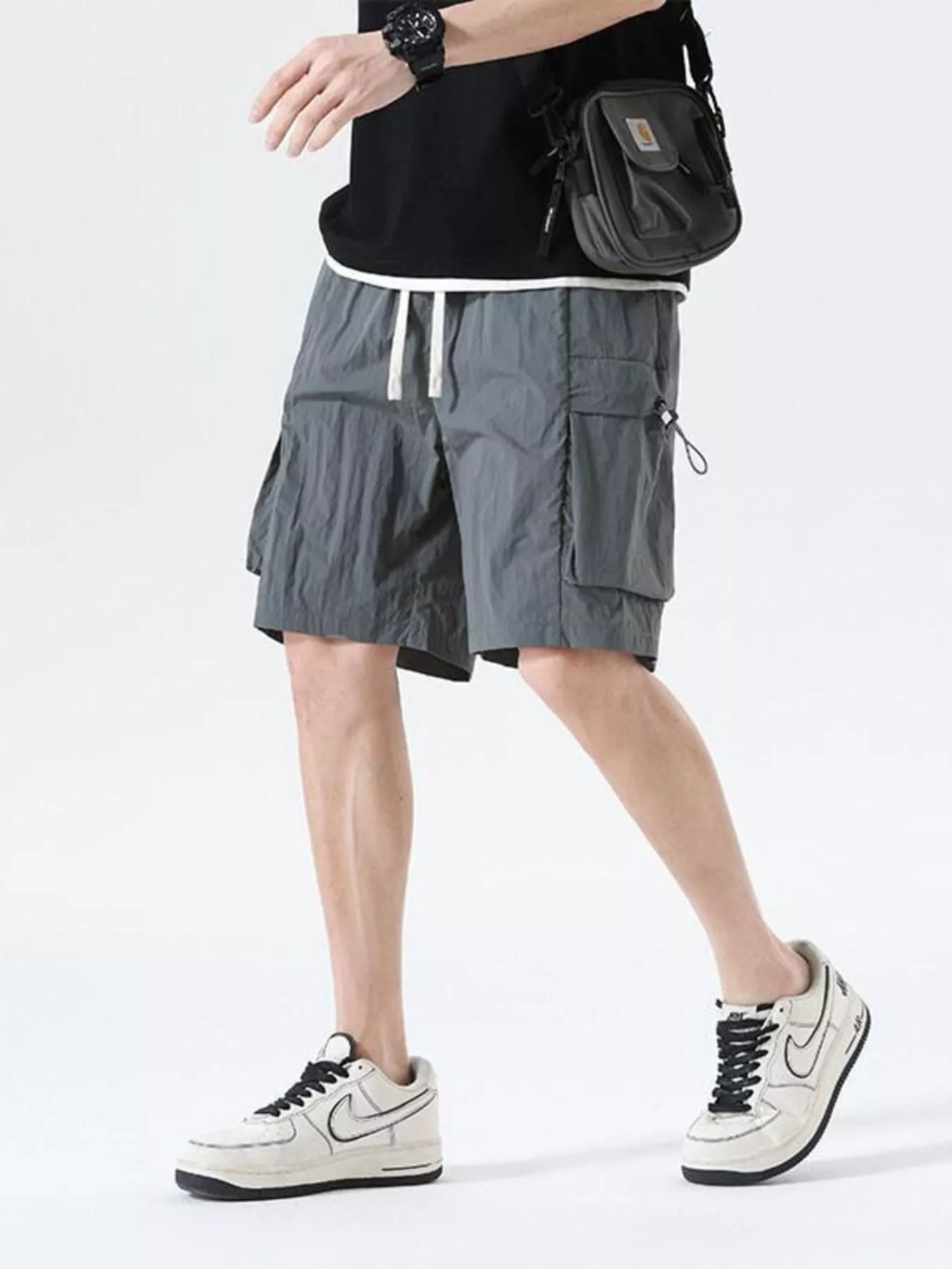 Men's Drawstring Cargo Shorts