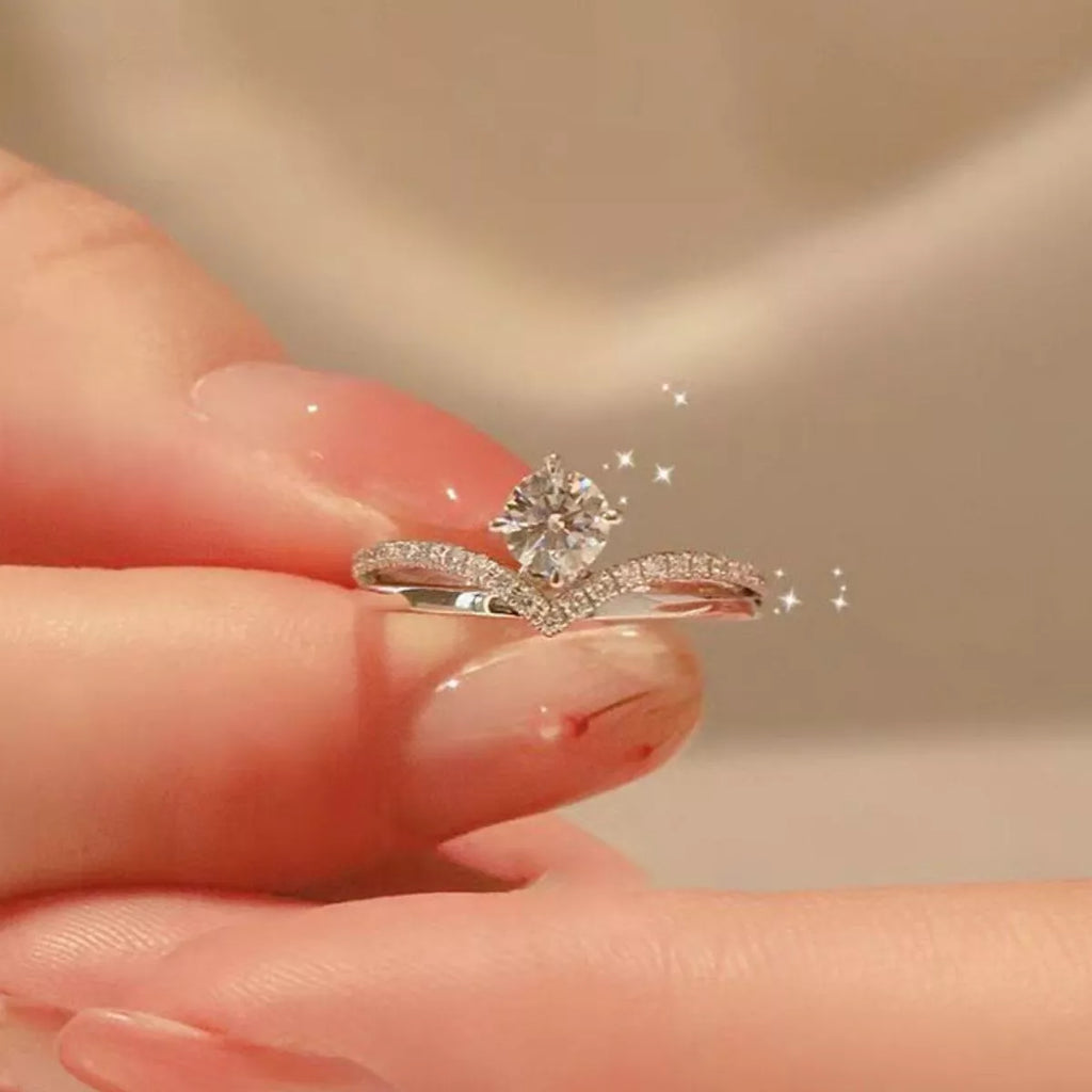 1 Carat 925 Sterling Silver Moissanite Ring