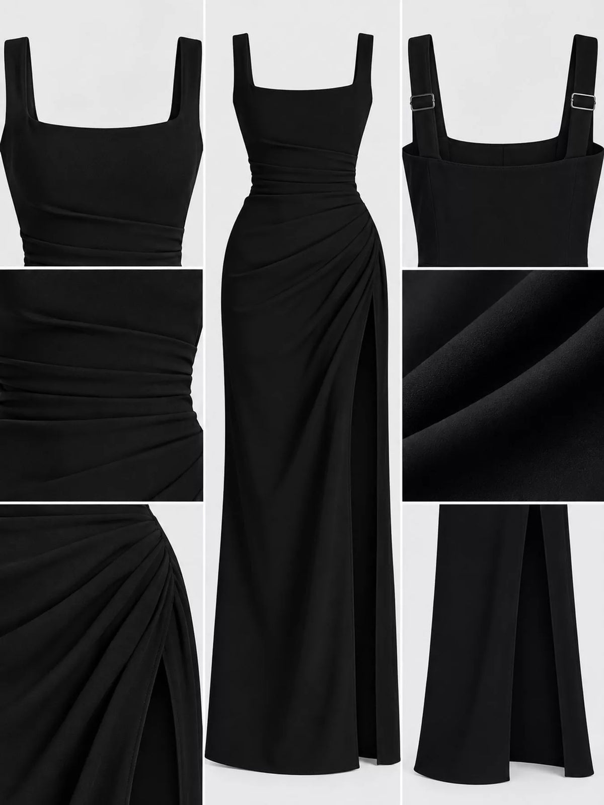 Sleeveless High-Slit Evening Maxi Dress