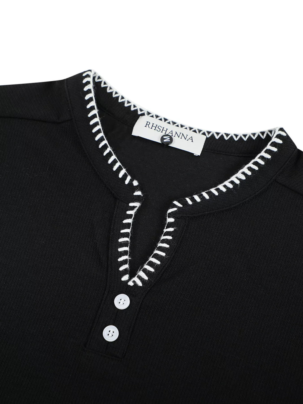 Men's Notched Short Sleeve Top