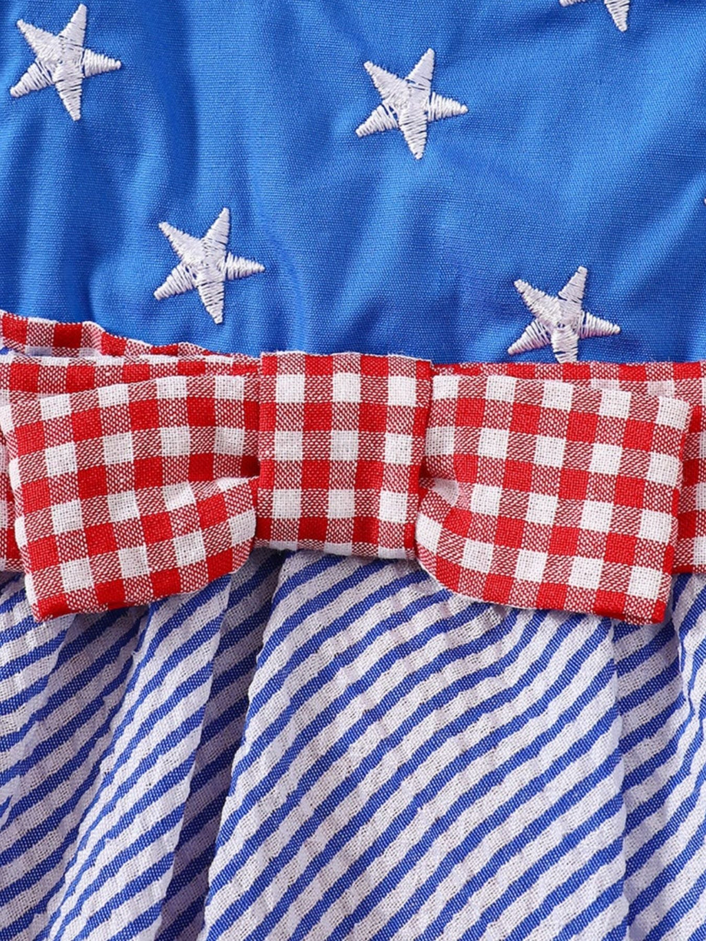 Children's Patriotic Star-Spangled Ruffle Dress