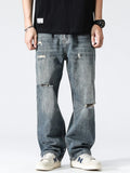 Men's Distressed Loose Fit Jeans
