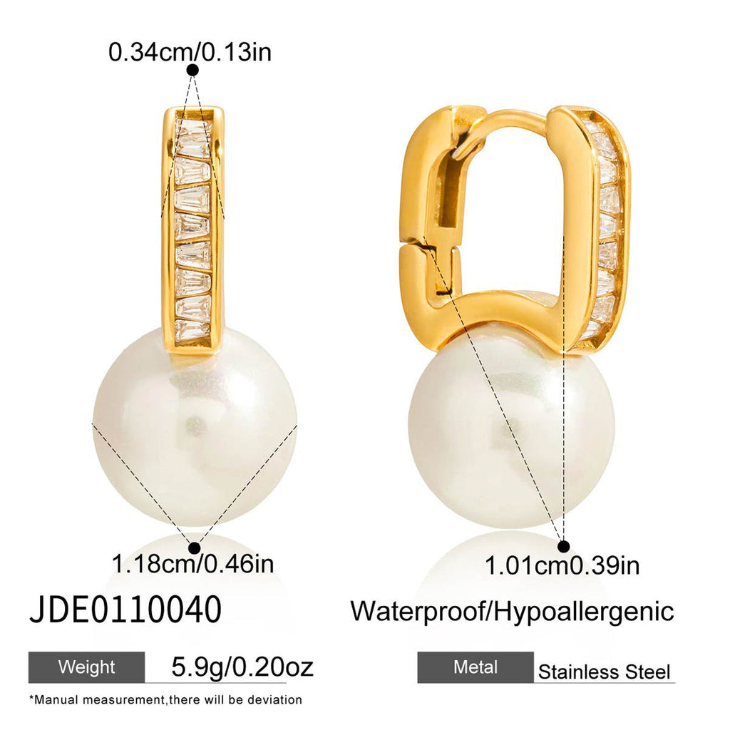 Resin Pearl Drop Earrings Collection