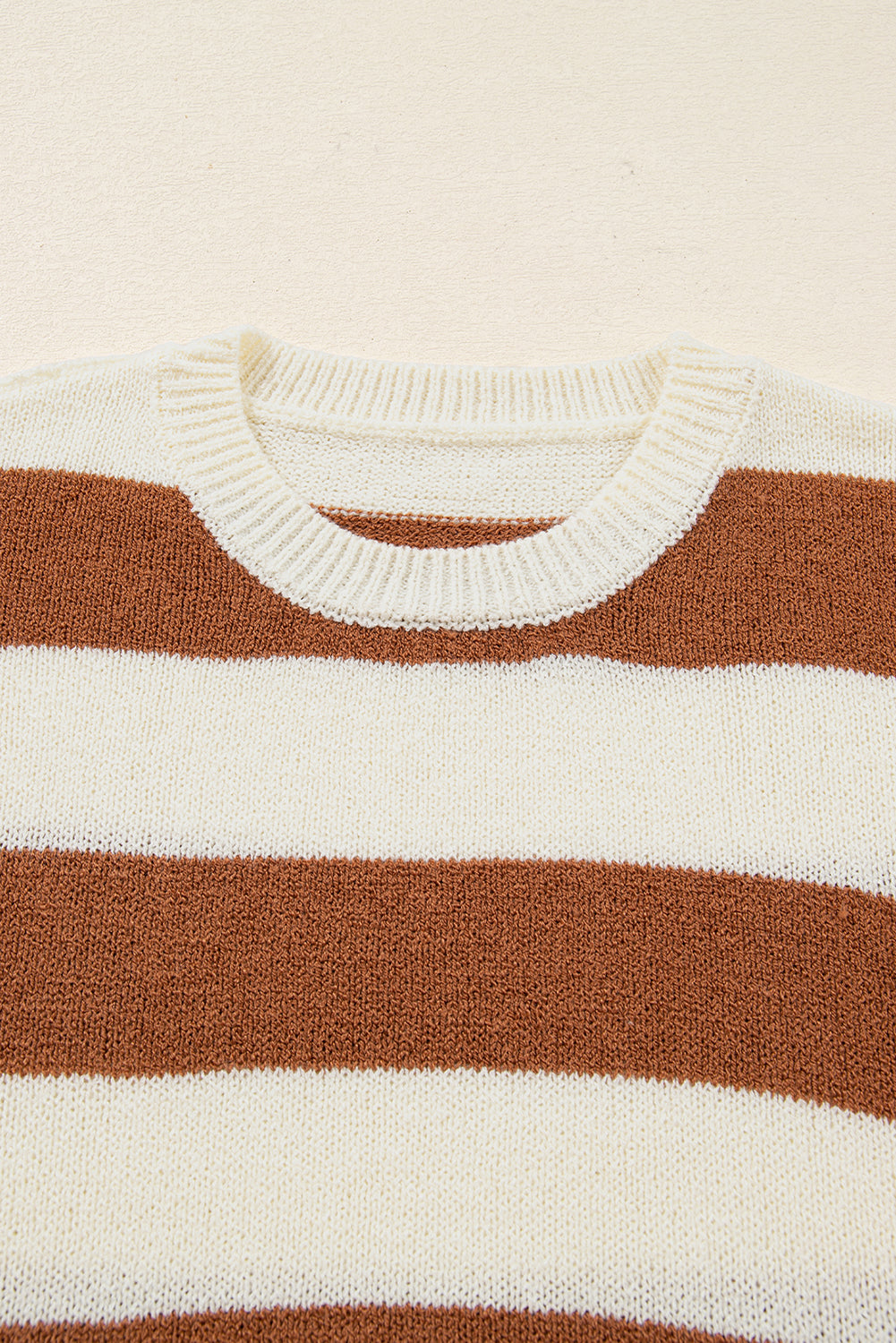Stripe Patchwork Drop Shoulder Sleeve Sweater