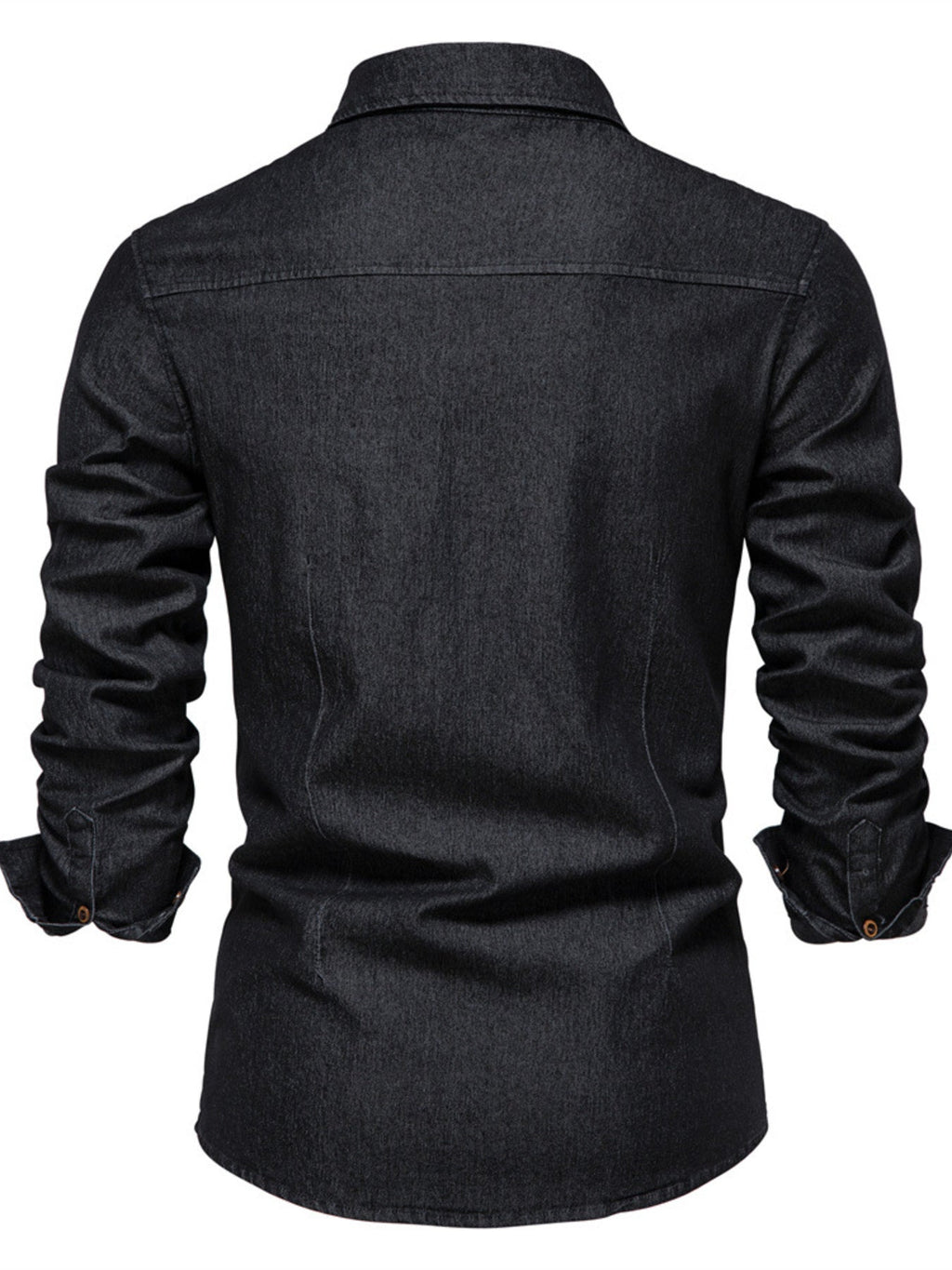 Men's Full Size Button Up Denim Shirt with Chest Pocket Plus Size