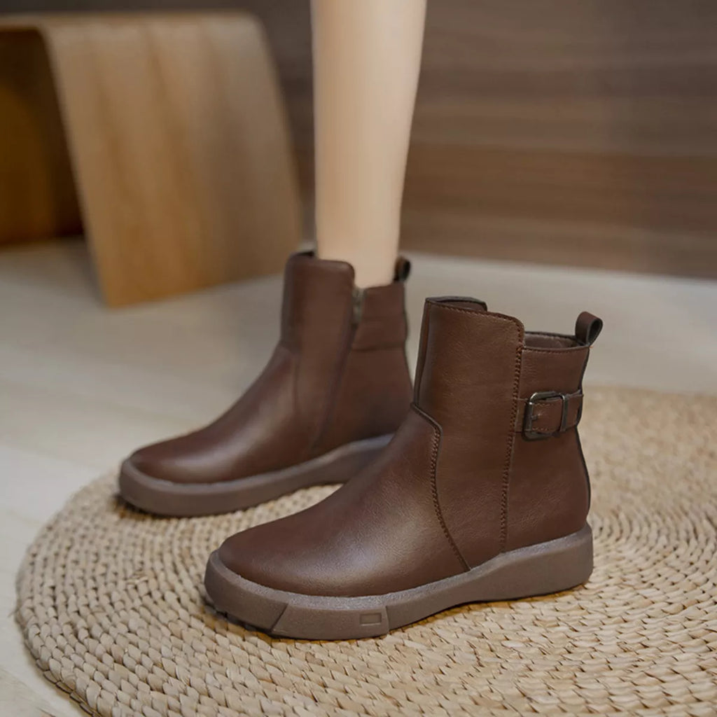 Round Toe Platform Boots