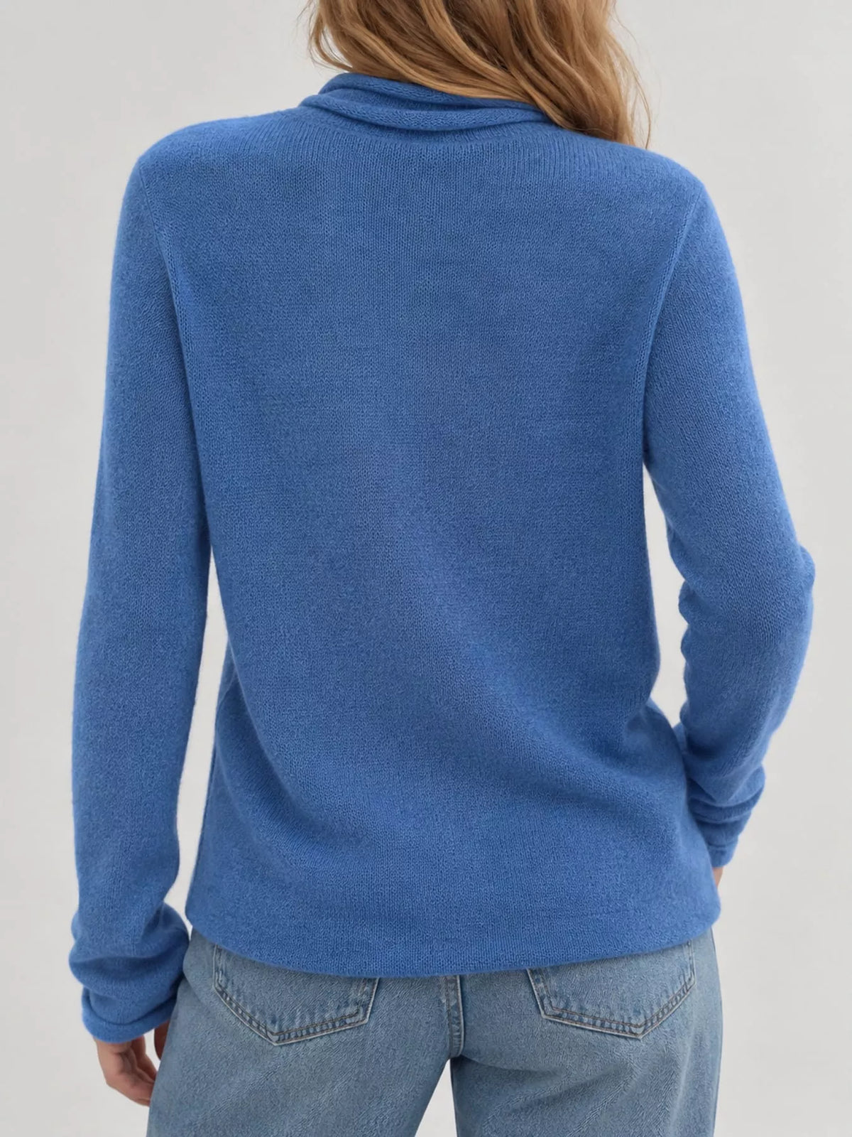 Sheer Turtleneck Knit Top